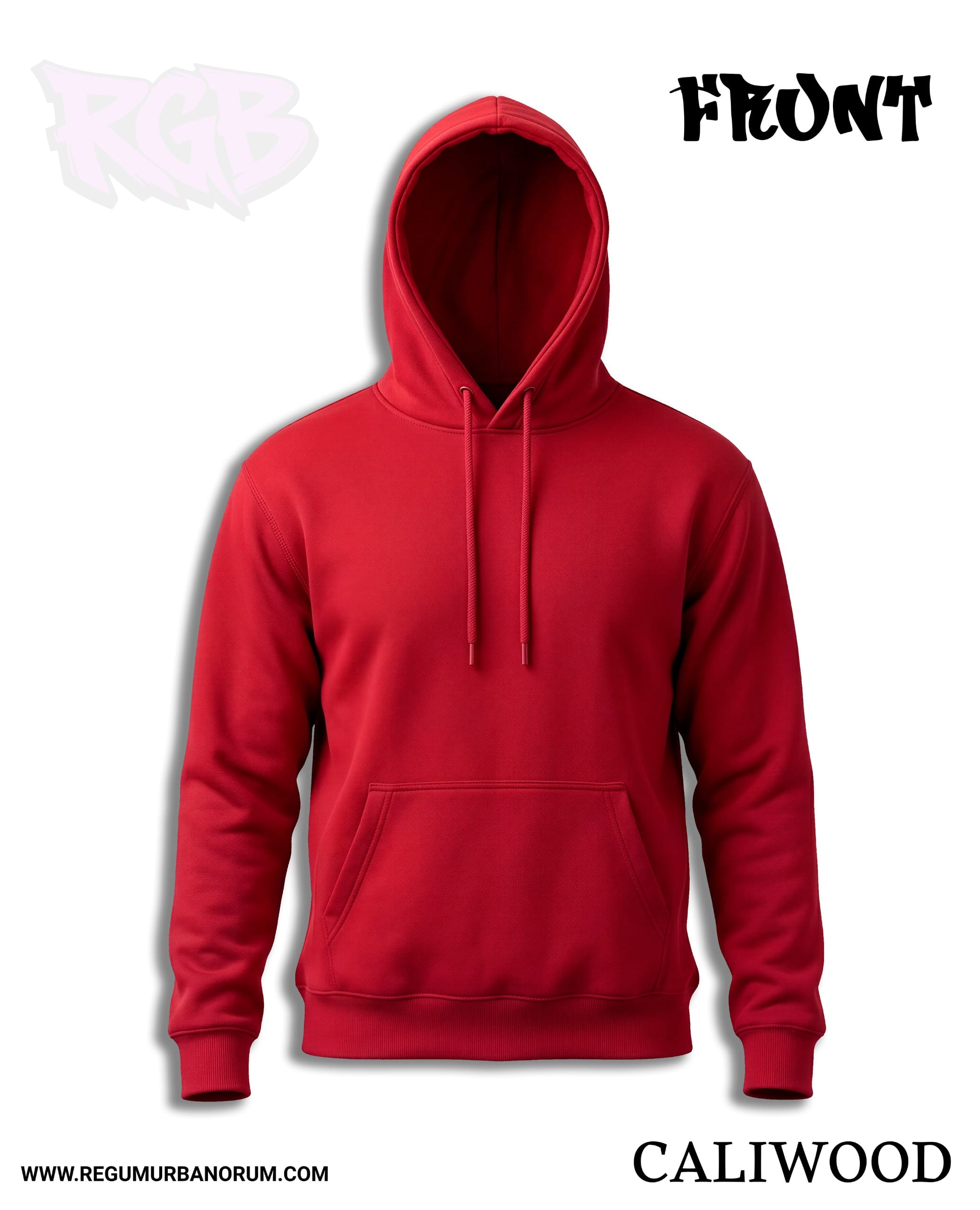 Hoodie Caliwood Rojo escarlata - Imagen 2