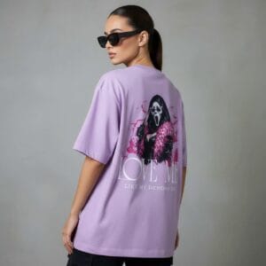 Camiseta Oversize Love Me - Lila