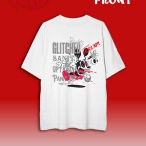 Camiseta Oversize Cup Head - Marfil